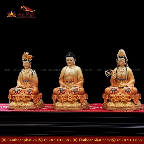 Tượng Tây Phương Tam Thánh để ban thờ đẹp