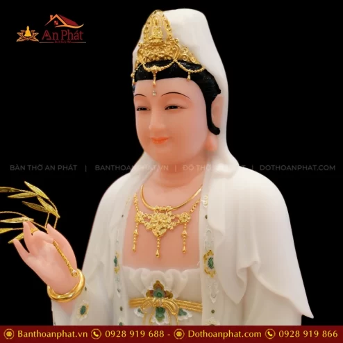 Ton Tuong Tay Phuong Tam Thanh Toa Dai Sen Da Dai Loan Xanh trang T2385 5