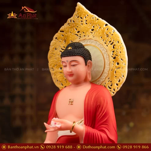 Tuong Bon Su Thich Ca Mau Ni Thach Anh Tam Sac Lien Quang T2418 4