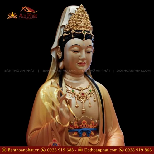 Tuong Quan Am Ngoc Thach Phu Dong Toa Dai Sen vang anh nau T2396 4