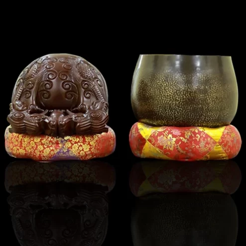 Bộ Chuông Đồng Mõ Rồng Gỗ nhập khẩu cỡ lớn AK11222