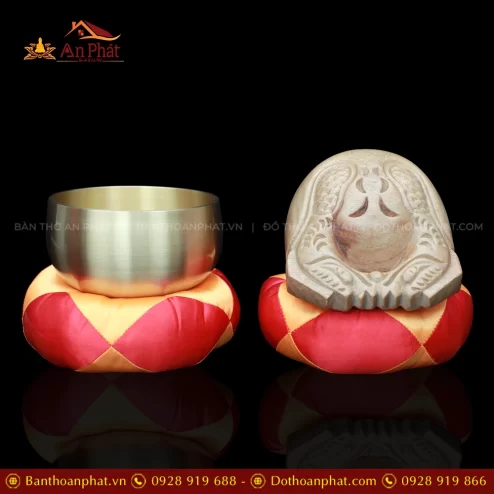 Bộ Chuông Mõ Tụng Kinh Tại Gia 12.5cm AK11207