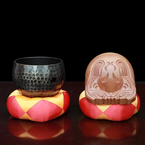 Bộ Chuông đồng Mõ gỗ tụng kinh tại gia AK11209