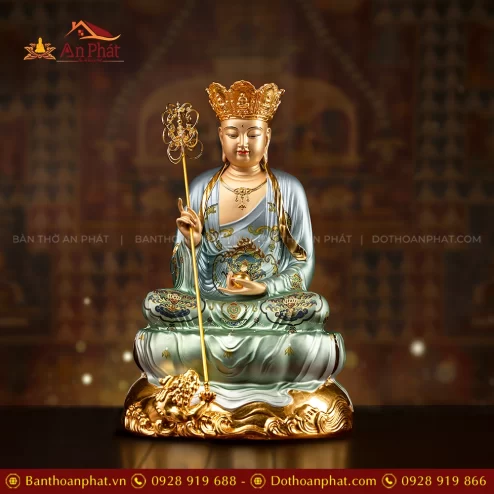 Tôn tượng Địa tạng Vương Bồ tát bằng đồng đẹp