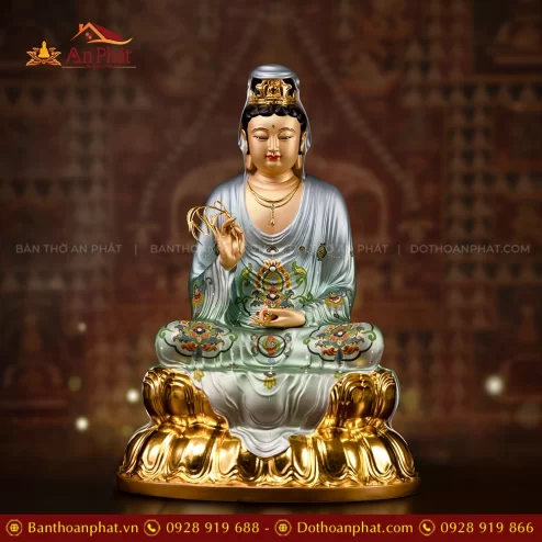 Tôn tượng Phật bà Quan âm Bồ tát ngồi đẹp