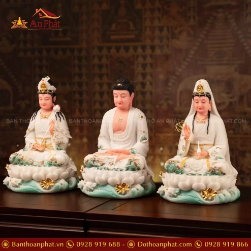 Tôn Tượng Tây phương Tam thánh để bàn thờ