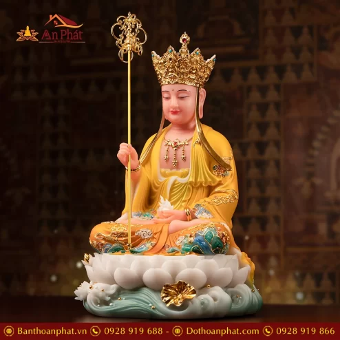 Tượng Địa tạng Vương Bồ tát ngồi đá đẹp