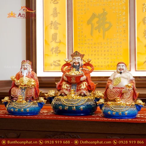 Tượng 3 ông Thần tài thổ địa thần tiền