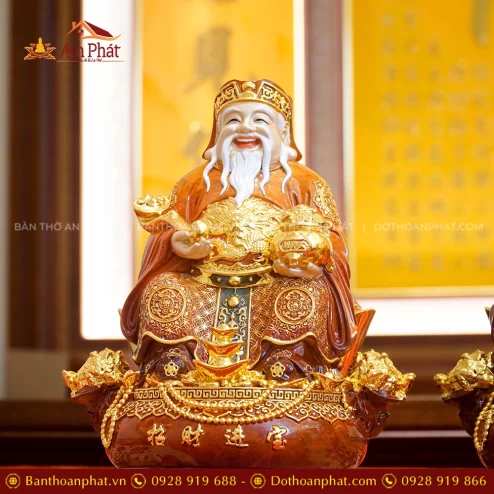 Tượng Thần Tài ngồi đẹp bằng đồng