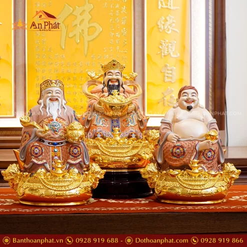 Tượng 3 Ông Thần tài Thần tiền Thổ Địa