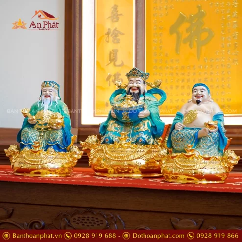 Tượng 3 Ông Thần tài Thần tiền Thổ Địa