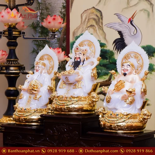 Tượng Thần tài Thổ địa bằng đá