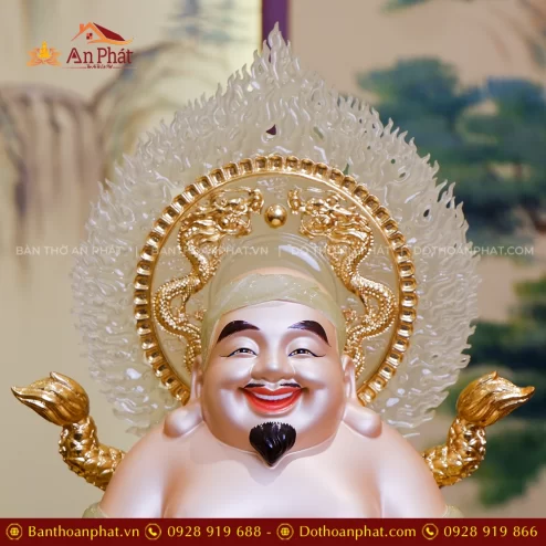 Tượng Ông Địa ngồi bằng Thạch anh