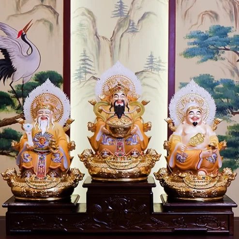 Tượng Tài Địa Song Long Ngọc Thạch Phủ Đồng Dát Vàng T2521