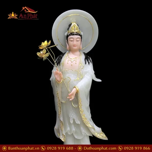 bo tuong phat tay phuong tam thanh bot da xanh ngoc cao cap dang dung t248800002