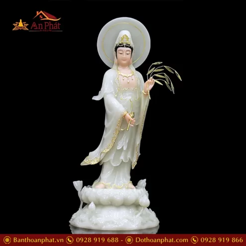 bo tuong phat tay phuong tam thanh bot da xanh ngoc cao cap dang dung t248800006