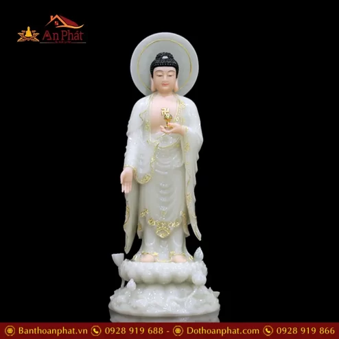 bo tuong phat tay phuong tam thanh bot da xanh ngoc cao cap dang dung t248800009