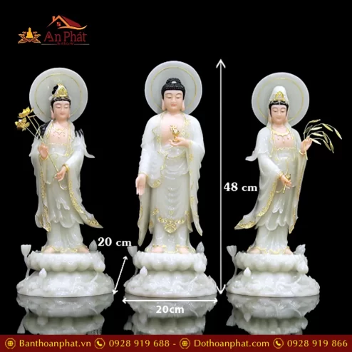 bo tuong phat tay phuong tam thanh bot da xanh ngoc cao cap dang dung t248800012