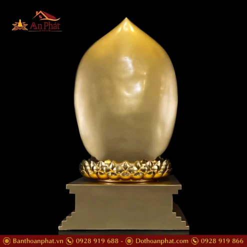 bo tuong phat tay phuong tam thanh dong dat vang dang ngoi de kim cang t253100008