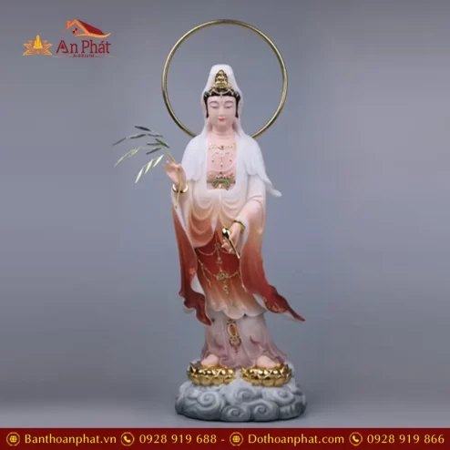 bo tuong phat tay phuong tam thanh dung bot da dai sen ma vang co hao quang t247200009