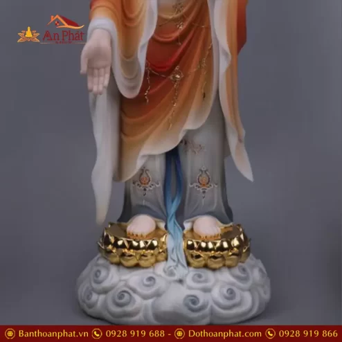 bo tuong tay phuong tam thanh bot da son mau dung dai sen ma vang co hao quang t247400006