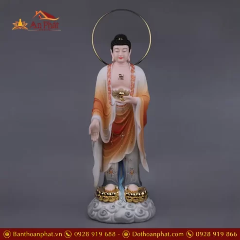 bo tuong tay phuong tam thanh bot da son mau dung dai sen ma vang co hao quang t247400008