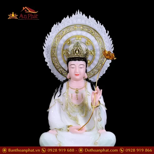 bo tuong tay phuong tam thanh bot da xanh thien thanh dang ngoi co la de t247000008