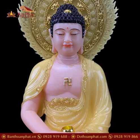 tuong a di da ngoi dai sen co la de bang bot da thach anh vien vang t249500001