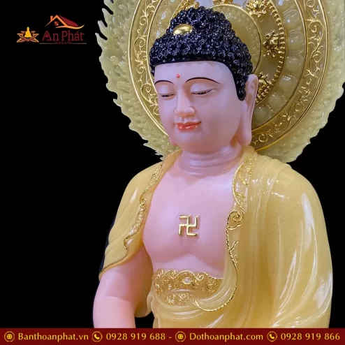 tuong a di da ngoi dai sen co la de bang bot da thach anh vien vang t249500003