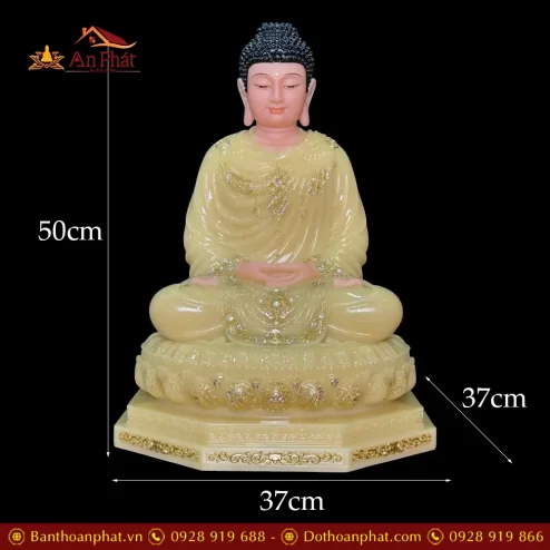 tuong bon su thich ca ngoi dai sen tinh tam bot da thach anh cao cap t261800001