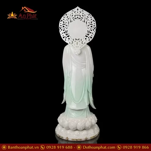 tuong phat a di da bot da xanh thien thanh dung co hao quang t251700004