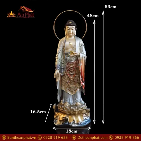 tuong phat a di da dang dung dong son men co cao cap t249000001