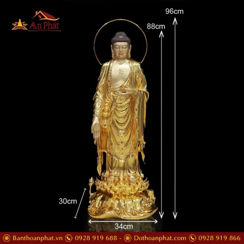 tuong phat a di da dong dat vang cao cap dung dai sen co hao quang t253800001