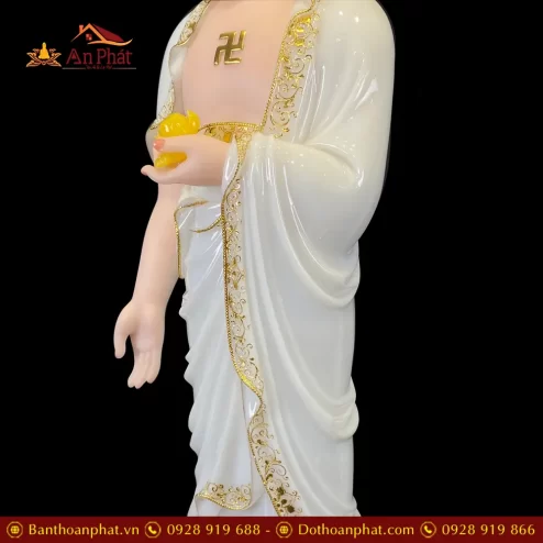 tuong phat a di da dung dai sen bot da trang vien vang cao cap t251300005