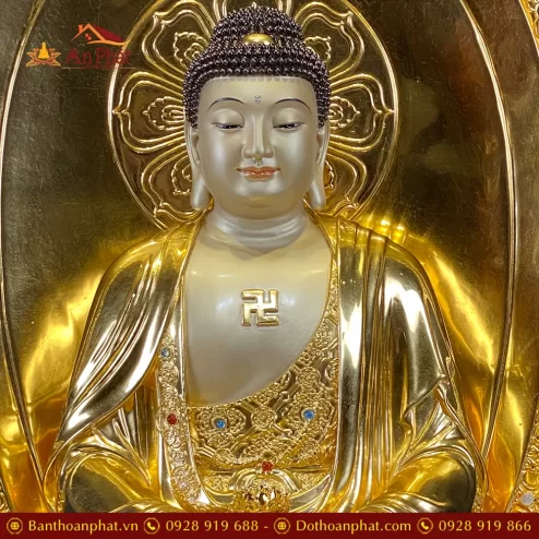 tuong phat a di da ngoi de kim cang bang dong dat vang cao cap t253300002