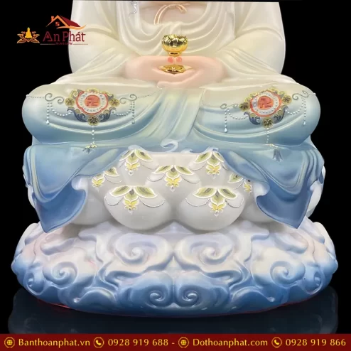 tuong phat a di da ngoi de may son mau xanh cao cap t251500002