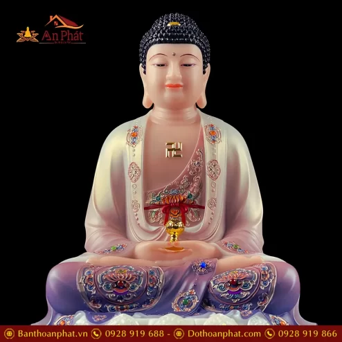 tuong phat a di da ngoi de non nuoc bot da son mau cao cap t253900002