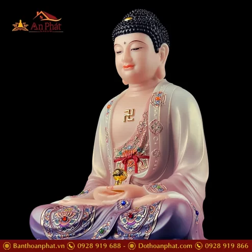 tuong phat a di da ngoi de non nuoc bot da son mau cao cap t253900003