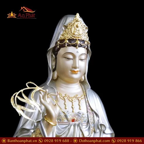 tuong phat ba quan am bang dong cao cap son men co vien vang man bao t256300007