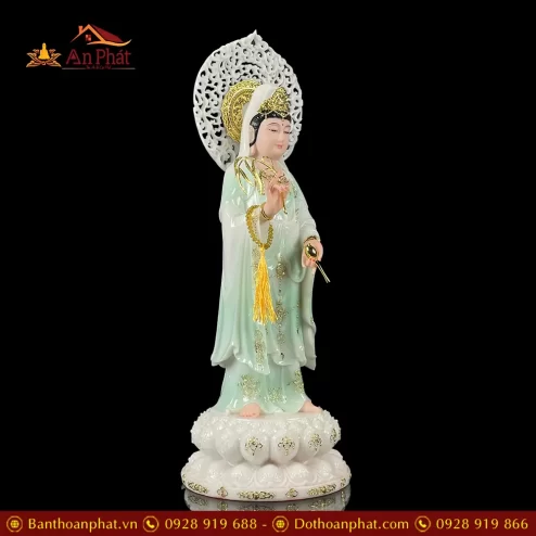 tuong phat ba quan am bo tat dung bot da xanh thien thanh cao cap t257600008
