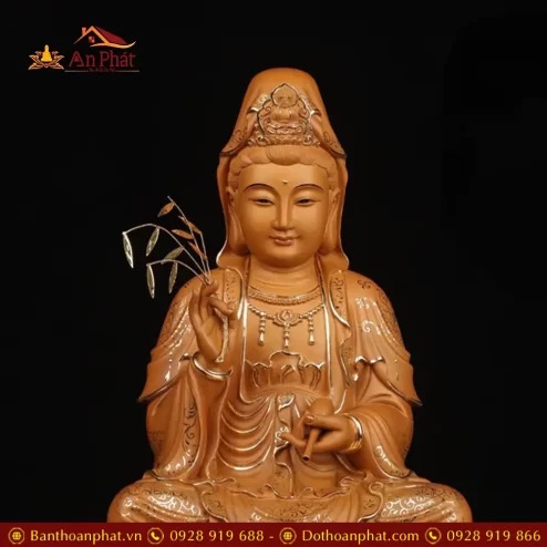 tuong phat ba quan am bo tat go cao cap vien vang mau ngoi dai sen t259800002