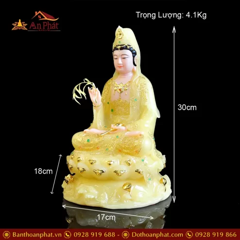 tuong phat ba quan am bo tat ngoi de non nuoc bot da thach anh t256800009