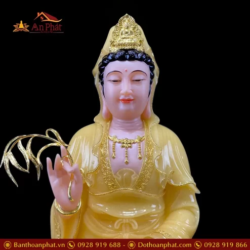tuong phat ba quan am bot da thach anh vien vang ngoi dai sen t258800003