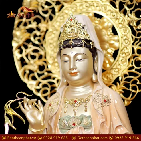 tuong phat ba quan am ngoi dai sen bang dong son cao cap t256700002