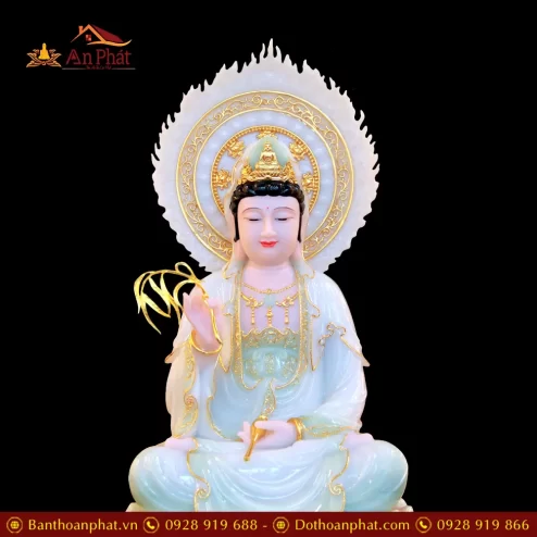 tuong phat ba quan am ngoi dai sen bot da mau thien thanh co la de t254900004