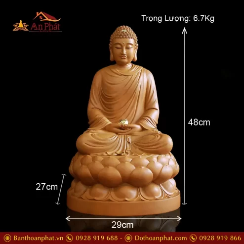 tuong phat bon su thich ca go long nao dang ngoi cao cap t260800009