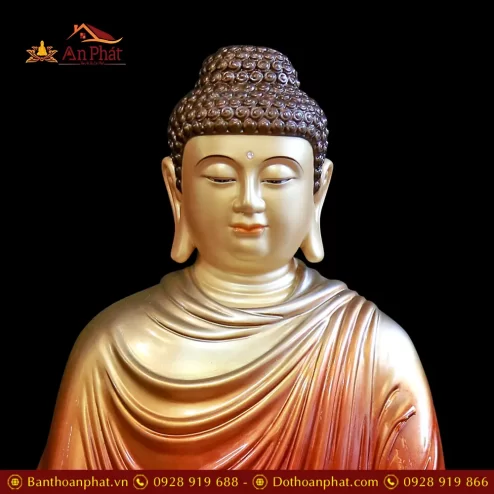 tuong phat bon su thich ca ngoi dai sen bang dong son co cao cap t261800002