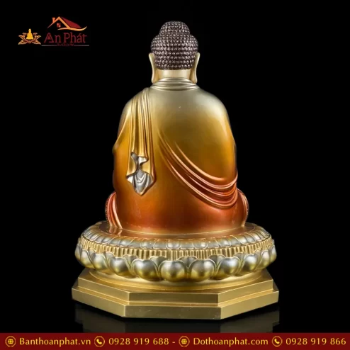 tuong phat bon su thich ca ngoi dai sen bang dong son co cao cap t261800003