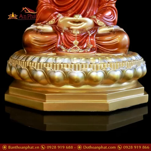 tuong phat bon su thich ca ngoi dai sen bang dong son co cao cap t261800008