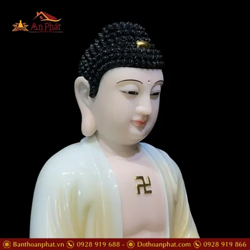 tuong phat duoc su bot da cao cap son vang ngoi dai sen t268900004